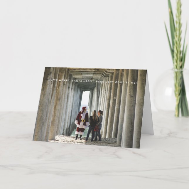 Cartes Pour Fêtes Annuelles Bad Santa (Devant)