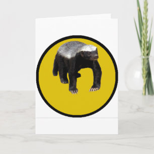 Cartes Pour Fêtes Annuelles Badger De Miel (Créez Votre Propre Discours En Bas