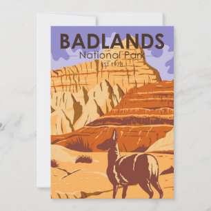 Cartes Pour Fêtes Annuelles Badlands National Park South Dakota Vintage