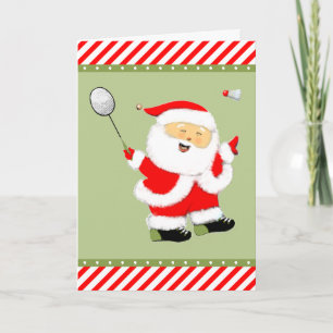 Cartes Pour Fêtes Annuelles Badminton Noël