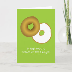 Cartes Pour Fêtes Annuelles Bagel heureux