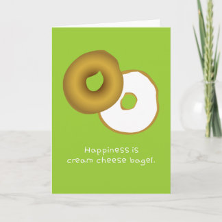 Cartes Pour Fêtes Annuelles Bagel heureux