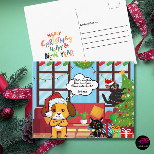 Cartes Pour Fêtes Annuelles Bah Hum Dog Drôle de Noël