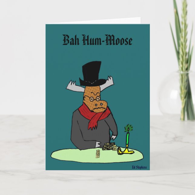 Cartes Pour Fêtes Annuelles Bah Hum-Moose, (Devant)