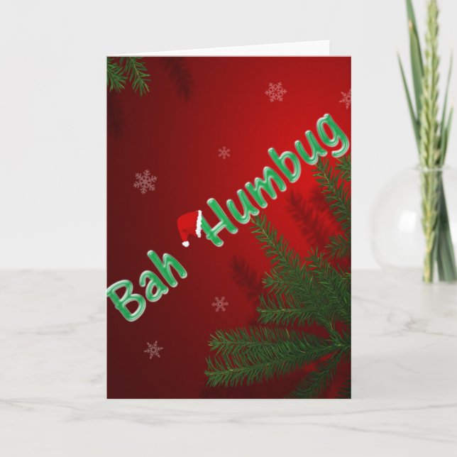 Cartes Pour Fêtes Annuelles Bah Humbug (Devant)