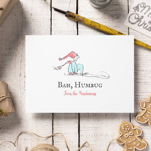 Cartes Pour Fêtes Annuelles Bah Humbug Drôle de Noël Victorien Scrooge