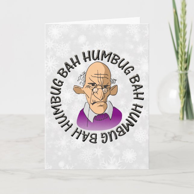 Cartes Pour Fêtes Annuelles Bah Humbug Old Man (Devant)