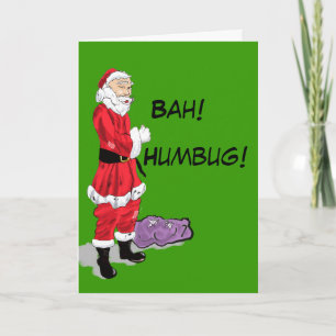 Cartes Pour Fêtes Annuelles Bah ! Humbug ! Père Noël