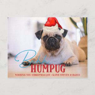 Cartes Pour Fêtes Annuelles Bah Humpug Carlin Chien drôle Personnalisé Photo d