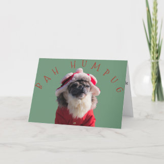 Cartes Pour Fêtes Annuelles "Bah Humpug" Funny Carlin Père Noël