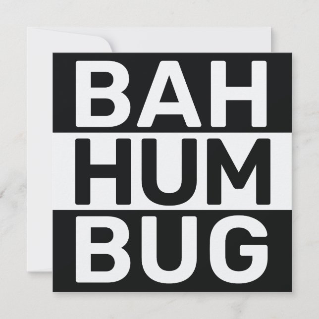 Cartes Pour Fêtes Annuelles Bah mauvaise humeur (Devant)