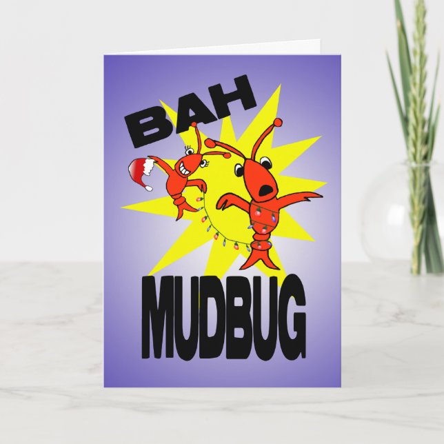 Cartes Pour Fêtes Annuelles Bah Mudbug Humbug (Devant)