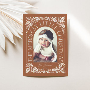Cartes Pour Fêtes Annuelles Baie Épicée Noël le Plus Joyeux Petit Arceau Photo