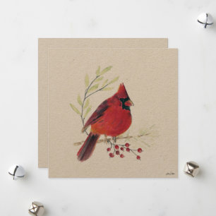 Cartes Pour Fêtes Annuelles Baies de Cardinal de Fête