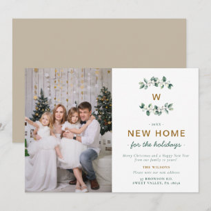 Cartes Pour Fêtes Annuelles Baies de neige blanches Déplacement de la famille