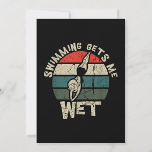 Cartes Pour Fêtes Annuelles Baignade Me Donne Mal Humide Gag De Bain Amusant P