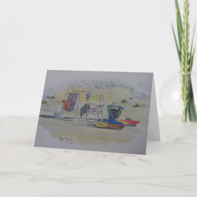 Cartes Pour Fêtes Annuelles Baignade terminée (Devant)
