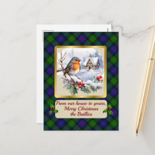 Cartes Pour Fêtes Annuelles Baillie Crest & Tartan avec Robin Personnalisé
