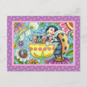 CARTES POUR FÊTES ANNUELLES BAIN À BULLE À BULLE DE TULIP POUR MÈRE LADYBUG &
