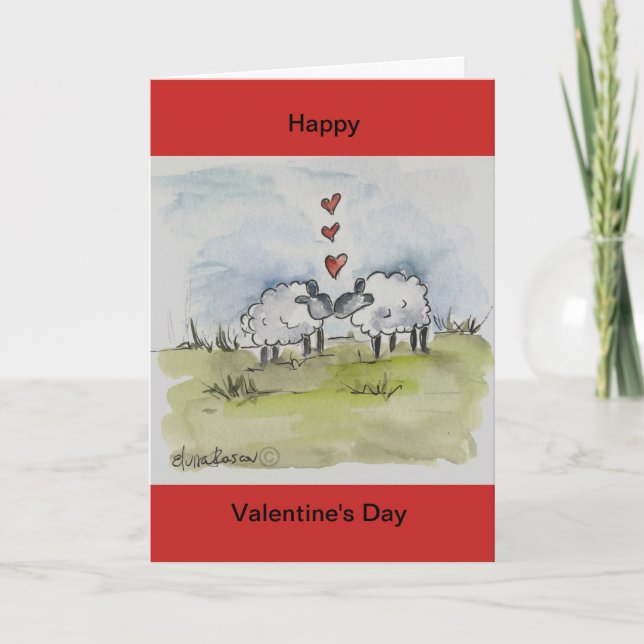 Cartes Pour Fêtes Annuelles Baiser des moutons (Devant)