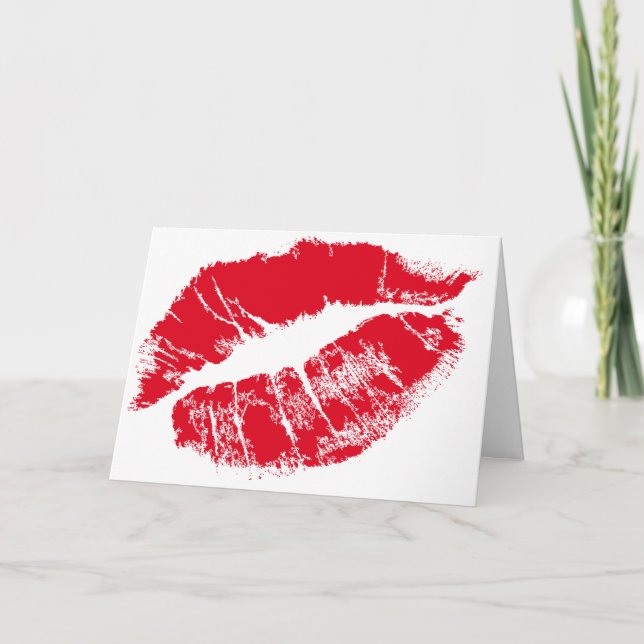 Cartes Pour Fêtes Annuelles Baiser Flirt Lipstick (Devant)
