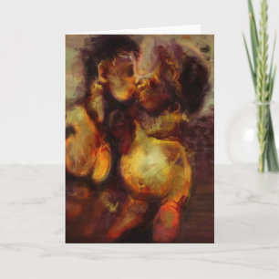 Cartes Pour Fêtes Annuelles Baiser grec de nuit