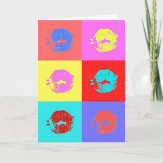 Cartes Pour Fêtes Annuelles Baiser multicolore