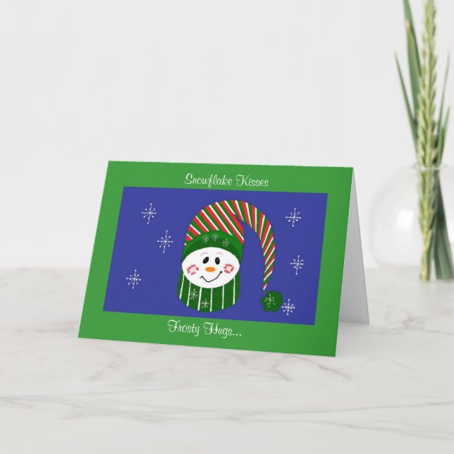 Cartes Pour Fêtes Annuelles Baisers à neige (Devant)