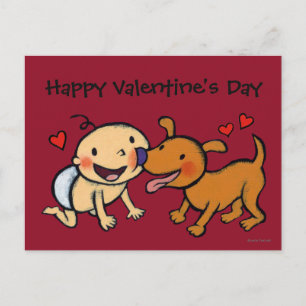 Cartes Pour Fêtes Annuelles Baisers de nez de bébé du chien