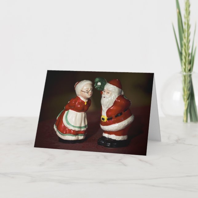 Cartes Pour Fêtes Annuelles Baisers de Père Noël (Devant)