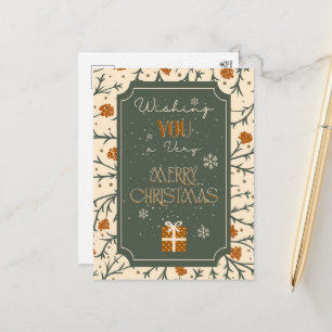 Cartes Pour Fêtes Annuelles Baisers d'Evergreen sous le gui de Noël