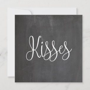 Cartes Pour Fêtes Annuelles Baisers. Saint Valentin. Ados modernes Chalkboard