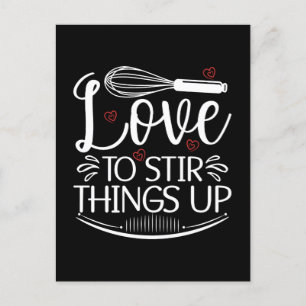 Cartes Pour Fêtes Annuelles Baker Baking Amour Pour Agiter Les Choses Boulange