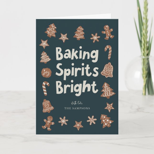 Cartes Pour Fêtes Annuelles Baking Spirits Bright Christmas Cookies (Devant)