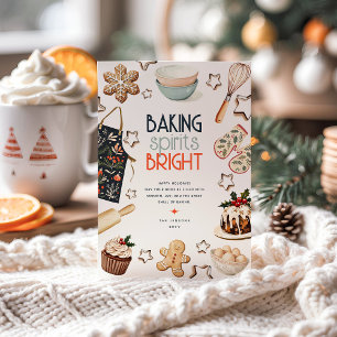 Cartes Pour Fêtes Annuelles Baking Spirits Bright Non-Photo Noël