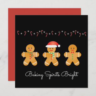 Cartes Pour Fêtes Annuelles Baking Spiritueux Bright Gingerbread Hommes