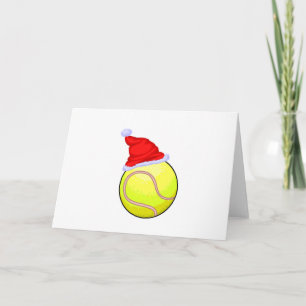 Cartes Pour Fêtes Annuelles Bal de tennis (Santa Hat)