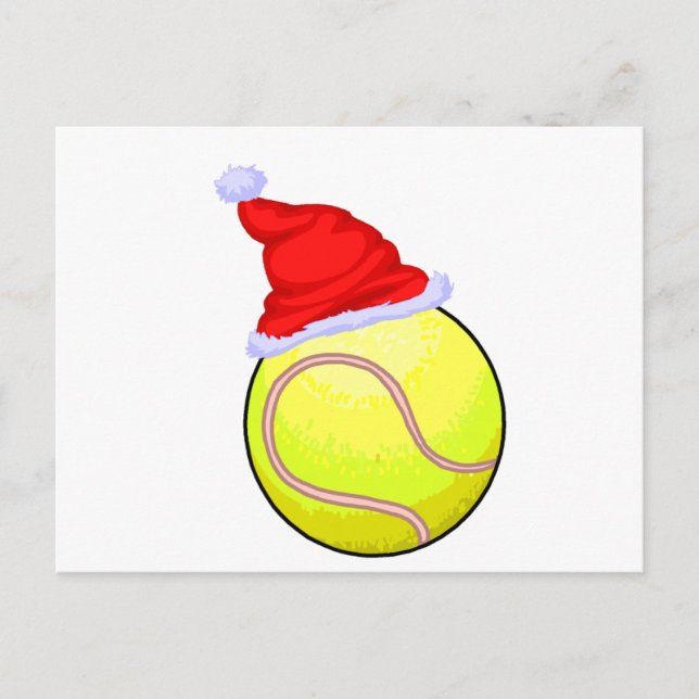 Cartes Pour Fêtes Annuelles Bal de tennis (Santa Hat) (Devant)