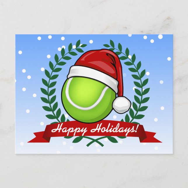 Cartes Pour Fêtes Annuelles Bal de tennis style Noël (Devant)