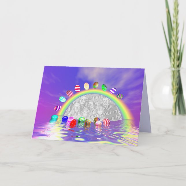 Cartes Pour Fêtes Annuelles Balade aux oeufs de Pâques (modèle photo) (Devant)