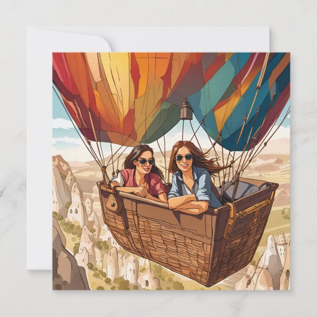 Cartes Pour Fêtes Annuelles Balade en montgolfière en Cappadoce, Turquie (Devant)