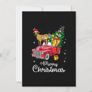 Cartes Pour Fêtes Annuelles Balades de chèvre Rouge Voiture Noël