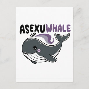 Cartes Pour Fêtes Annuelles Baleine assexuée" Baleine drôle de la mer Fierté L
