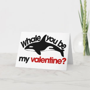 Cartes Pour Fêtes Annuelles Baleine tu es ma Saint Valentin