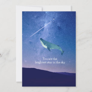 Cartes Pour Fêtes Annuelles Baleine volante