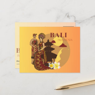 Cartes Pour Fêtes Annuelles Bali Bliss : Love in Paradise Postcard