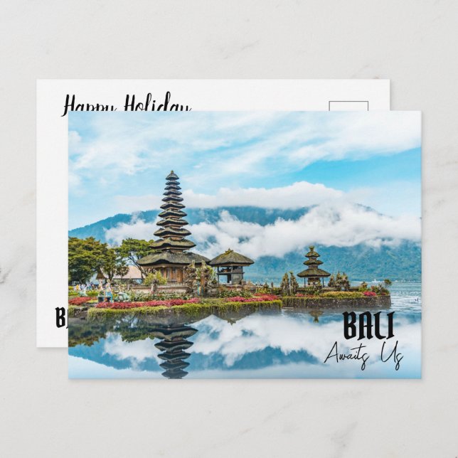 CARTES POUR FÊTES ANNUELLES BALI NOUS ATTEND (Devant / Derrière)