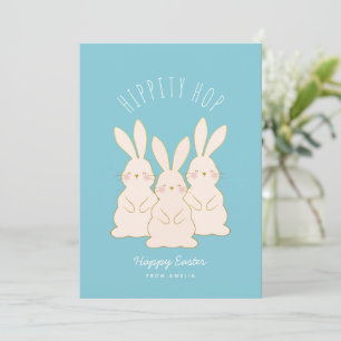 Cartes Pour Fêtes Annuelles Balise Cadeau de Pâques personnalisé lapins délica