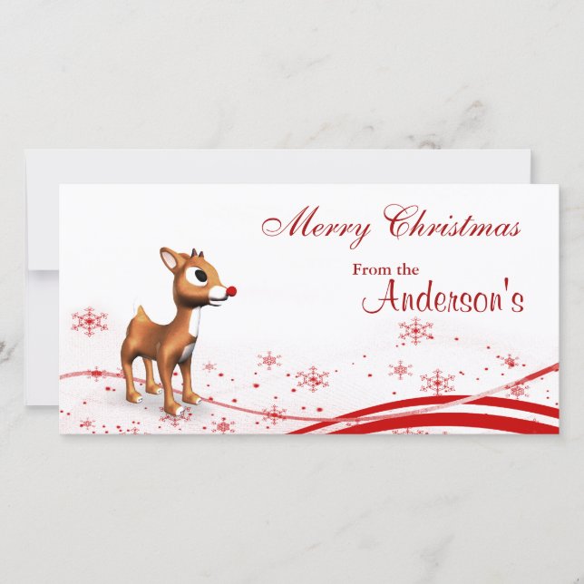 Cartes Pour Fêtes Annuelles Balises cadeaux de Noël pour les rennes de cartons (Devant)