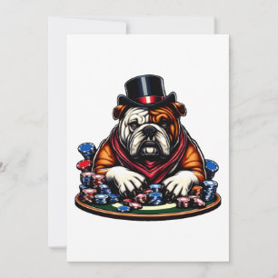 Cartes Pour Fêtes Annuelles balle chien jouer au poker jeu casino art